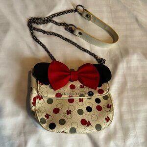 Loungefly Disney Minnie Mouse Bow & Polka Dot Crossbody Bag